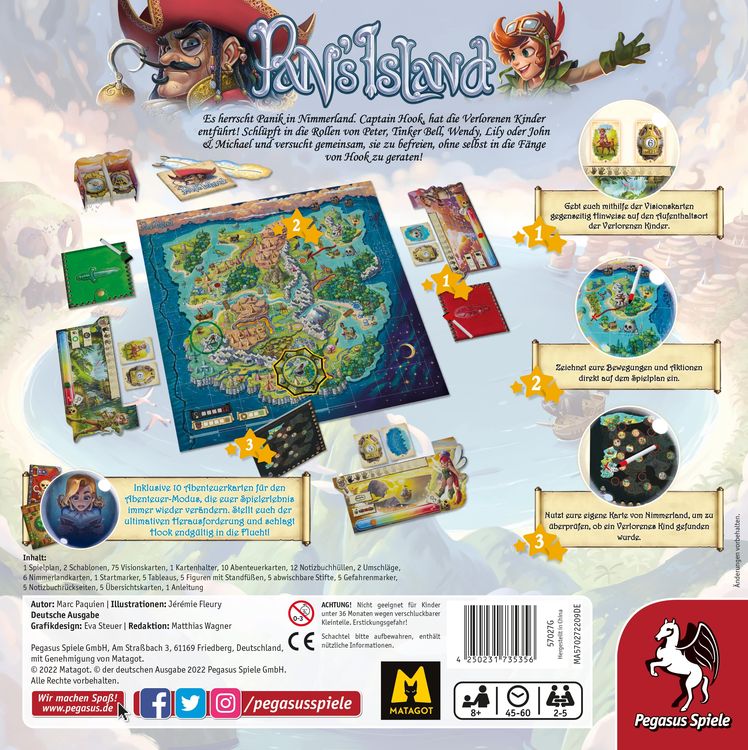 Produktbild: Pegasus 57027G - Pans Island, Familienspiel, Grundspiel
