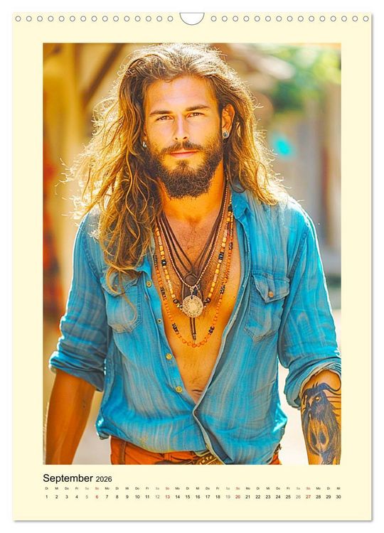 Produktbild: Ungez&auml;hmte Freiheit. Coole Jungs im Boho-Stil (Wandkalender 2026 DIN A3 hoch), CALVENDO Monatskalender