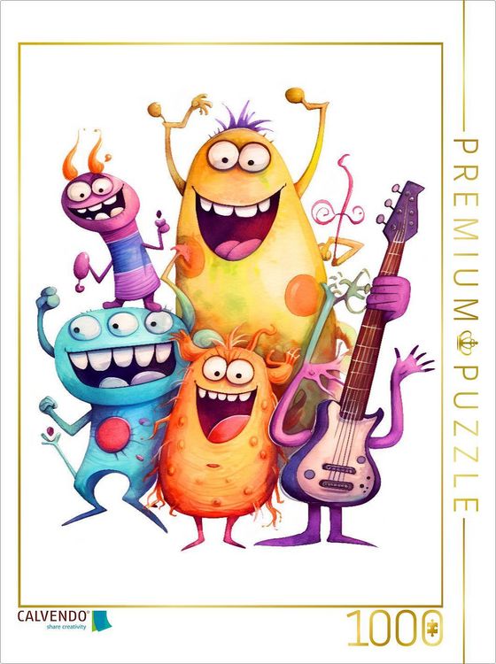 Produktbild: CALVENDO Puzzle Monsterkapelle spielt auf | 1000 Teile Lege-Gr&ouml;&szlig;e 64x48cm Foto-Puzzle f&uuml;r gl&uuml;ckliche Stunden