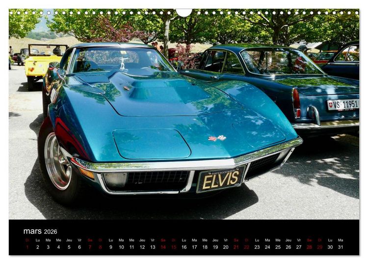 Produktbild: VOITURES VINTAGE (Calendrier mural 2026 DIN A3 vertical), CALVENDO calendrier mensuel