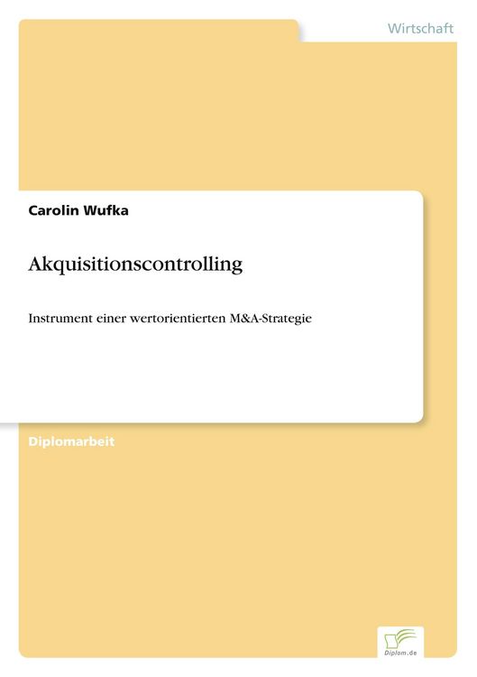 Produktbild: Akquisitionscontrolling