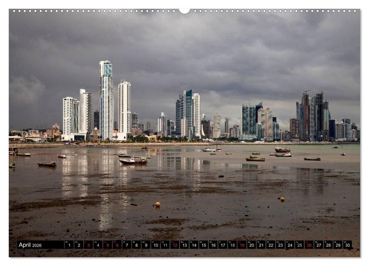 Produktbild: Panama Stadt (hochwertiger Premium Wandkalender 2026 DIN A2 quer), Kunstdruck in Hochglanz