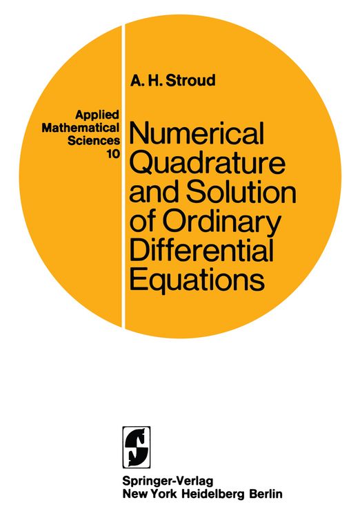 Produktbild: Numerical Quadrature and Solution of Ordinary Differential Equations