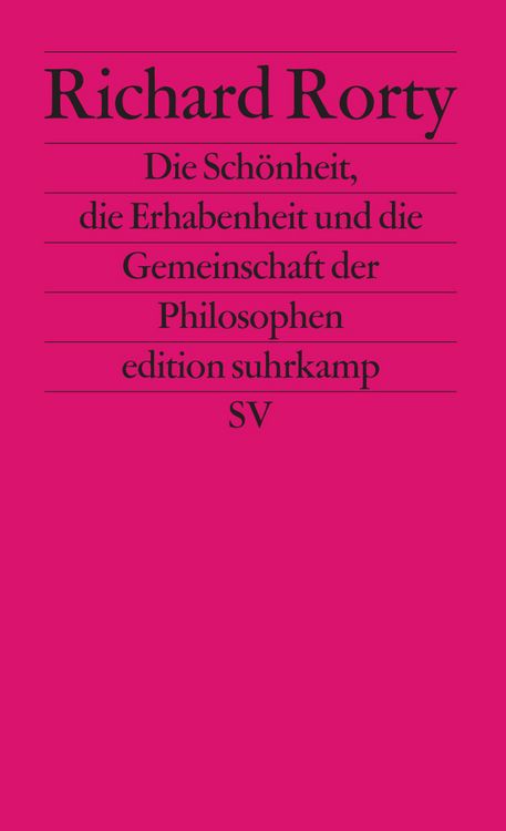 Produktbild: Die Sch&ouml;nheit, die Erhabenheit und die Gemeinschaft der Philosophen