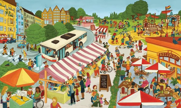 Produktbild: Mimis Colorful World &ndash; Wimmelbuch f&uuml;r Kinder