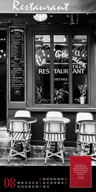 Produktbild: Paris, je t&rsquo;aime Literatur-Kalender 2027