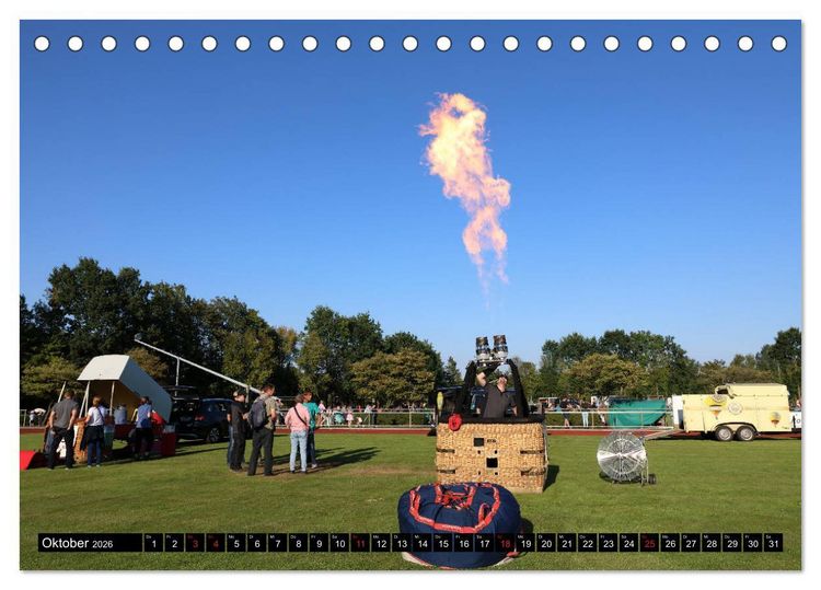 Produktbild: Ballonfahren - Die Stille nach dem Start (Tischkalender 2026 DIN A5 quer), CALVENDO Monatskalender