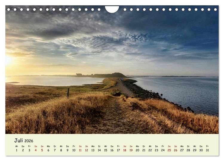 Produktbild: Unterwegs in D&auml;nemark von der Nordsee bis zur Ostsee (Wandkalender 2026 DIN A4 quer), CALVENDO Monatskalender