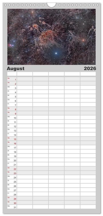 Produktbild: Familienplaner 2026 - Deepsky XVIII mit 5 Spalten (Wandkalender, 21 x 45 cm) CALVENDO
