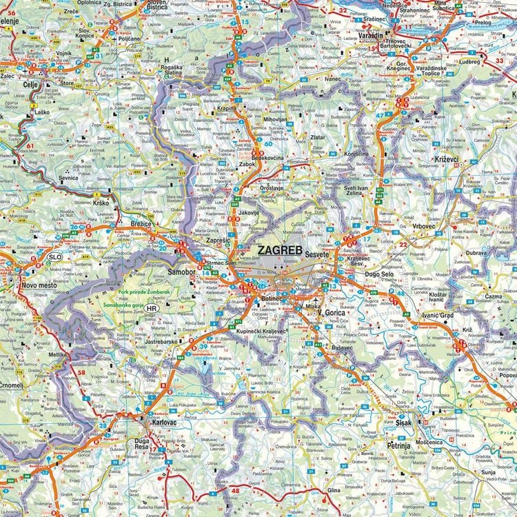 Produktbild: Slowenien - Kroatien - Bosnien-Herzegowina, Stra&szlig;enkarte