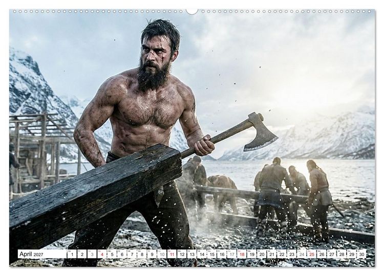 Produktbild: Echte Kerle &ndash; Wikinger (Wandkalender 2027 DIN A2 quer), CALVENDO Monatskalender
