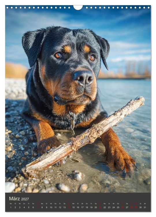 Produktbild: Rottweiler. Kraft, Herz und Treue (Wandkalender 2027 DIN A3 hoch), CALVENDO Monatskalender