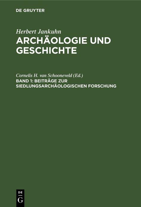 Produktbild: Beitr&auml;ge zur siedlungsarch&auml;ologischen Forschung
