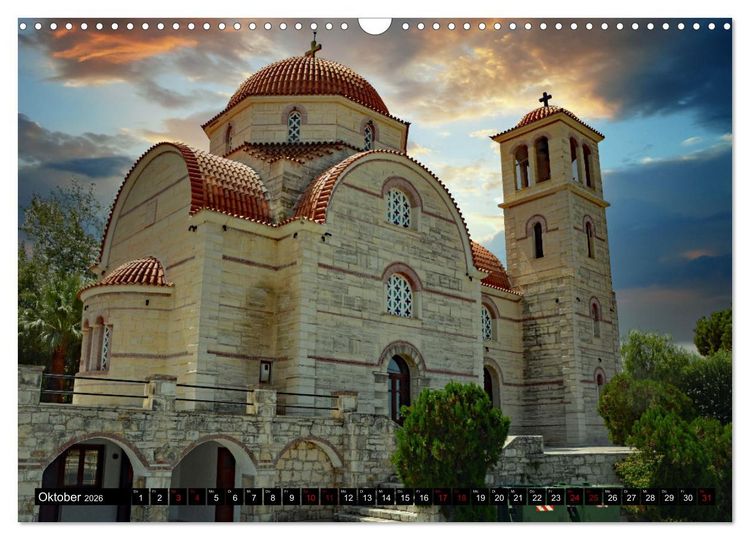 Produktbild: Kl&ouml;ster und Kirchen auf Kreta (Wandkalender 2026 DIN A3 quer), CALVENDO Monatskalender