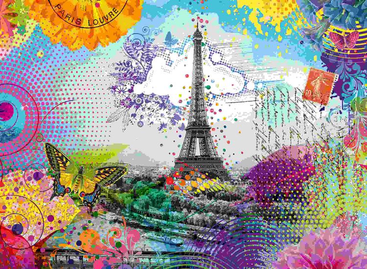 Produktbild: Erwachsenenpuzzle 500 Teile - Postkarte aus Paris