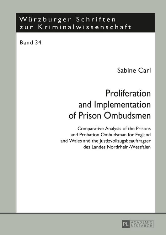Produktbild: Proliferation and Implementation of Prison Ombudsmen