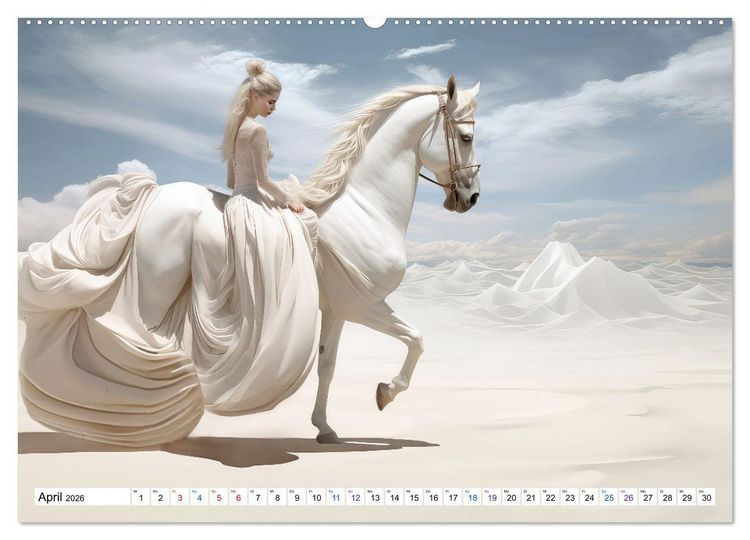 Produktbild: Surrealismus trifft Pferdefans (Wandkalender 2026 DIN A2 quer), CALVENDO Monatskalender