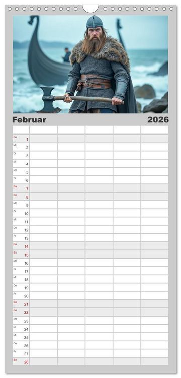 Produktbild: Familienplaner 2026 - Krieger - Im Wandel der Zeit mit 5 Spalten (Wandkalender, 21 x 45 cm) CALVENDO