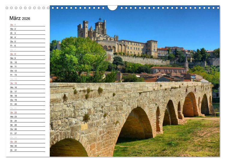Produktbild: Languedoc-Roussillon - unter der Sonne des Midi (Wandkalender 2026 DIN A3 quer), CALVENDO Monatskalender