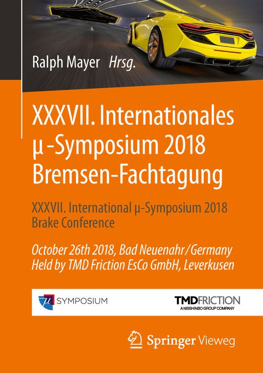 Produktbild: XXXVII. Internationales μ-Symposium 2018 Bremsen-Fachtagung