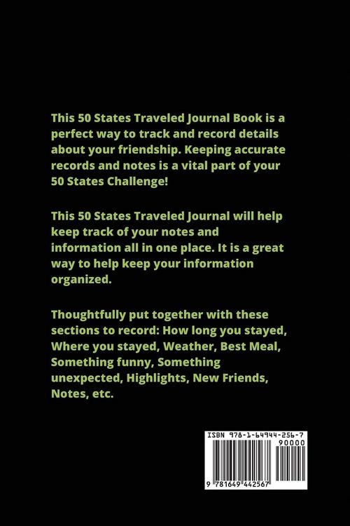 Produktbild: 50 States Traveled Journal