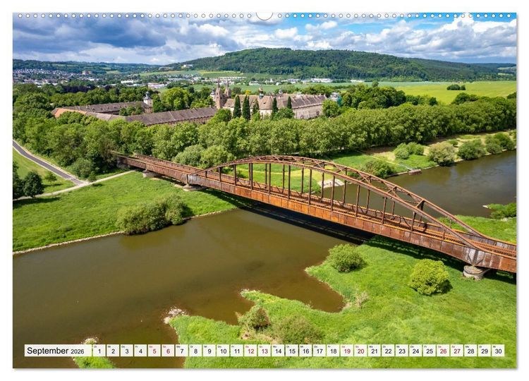 Produktbild: Das Weserbergland (hochwertiger Premium Wandkalender 2026 DIN A2 quer), Kunstdruck in Hochglanz