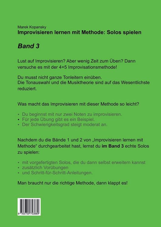 Produktbild: Improvisieren lernen mit Methode / Band 3