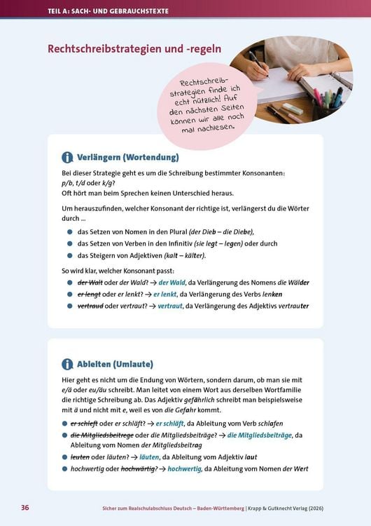 Produktbild: Sicher zum Realschulabschluss Deutsch Baden-W&uuml;rttemberg neues Pr&uuml;fungsformat 2027