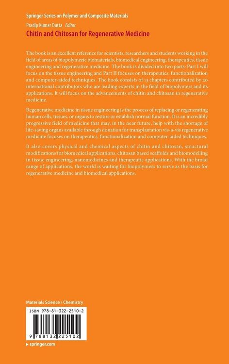 Produktbild: Chitin and Chitosan for Regenerative Medicine