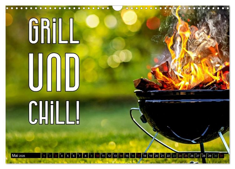 Produktbild: B wie BBQ Impressionen mit Spr&uuml;chen (Wandkalender 2026 DIN A3 quer), CALVENDO Monatskalender