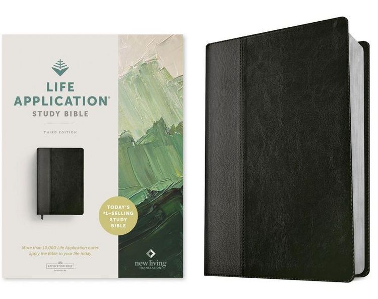 Produktbild: NLT Life Application Study Bible, Third Edition (Leatherlike, Black/Onyx, Red Letter)
