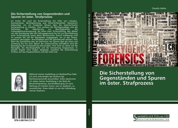 Produktbild: Die Sicherstellung von Gegenst&auml;nden und Spuren im &ouml;ster. Strafprozess