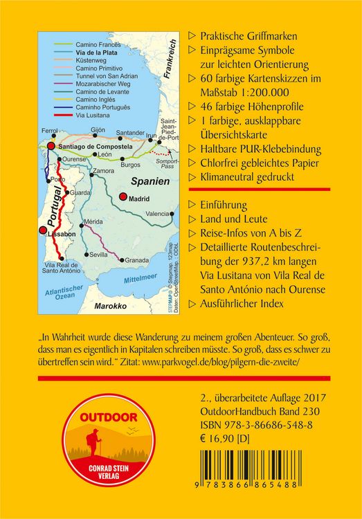 Produktbild: Portugal Spanien: Jakobsweg Ostportugal Via Lusitana von der Algarve nach Ourense