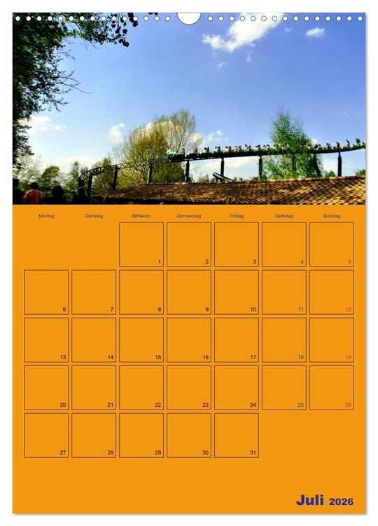 Produktbild: Freizeitparkmomente / Planer (Wandkalender 2026 DIN A3 hoch), CALVENDO Monatskalender