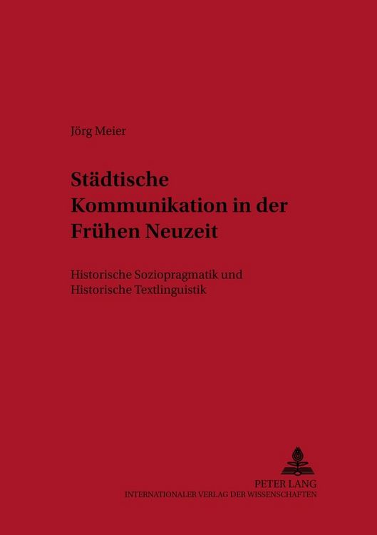 Produktbild: St&auml;dtische Kommunikation in der Fr&uuml;hen Neuzeit