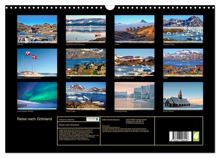 Produktbild: Reise nach Gr&ouml;nland (Wandkalender 2026 DIN A3 quer), CALVENDO Monatskalender