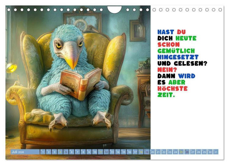 Produktbild: Vogelspr&uuml;che - Humor (Wandkalender 2026 DIN A4 quer), CALVENDO Monatskalender