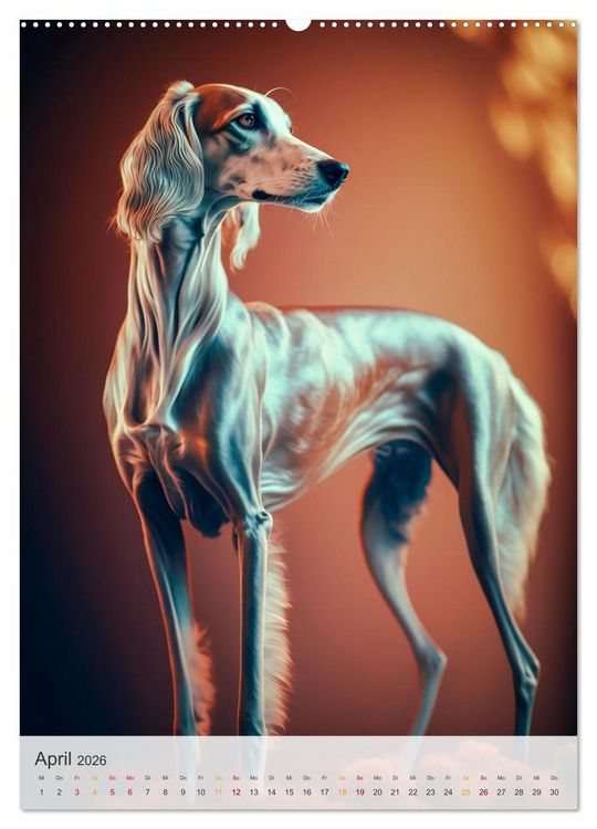 Produktbild: Persischer Windhund (Wandkalender 2026 DIN A2 hoch), CALVENDO Monatskalender
