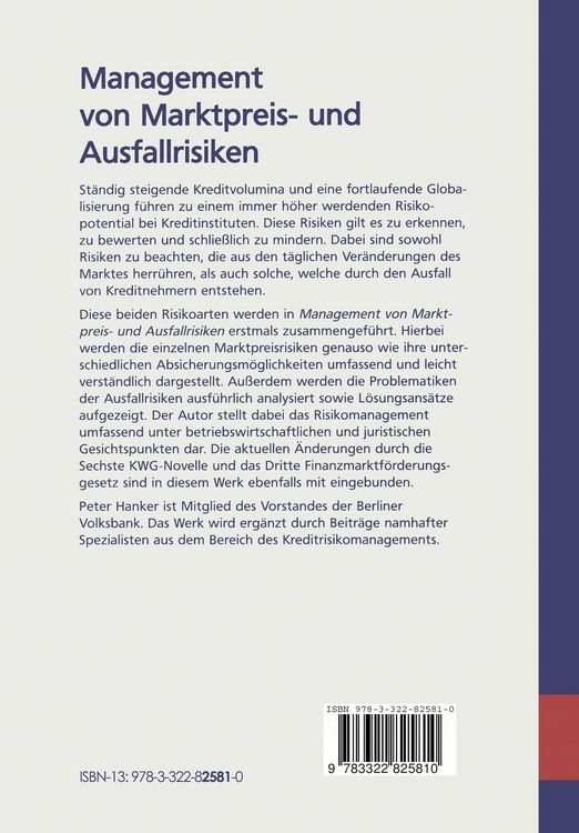 Produktbild: Management von Marktpreis- und Ausfallrisiken