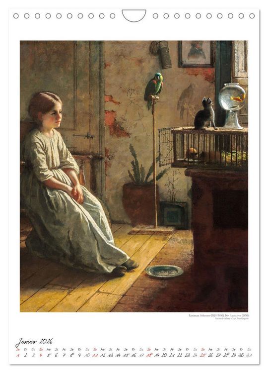Produktbild: Beste Freunde Hund - Katze - Vogel - Mensch Kunstkalender (Wandkalender 2026 DIN A4 hoch), CALVENDO Monatskalender