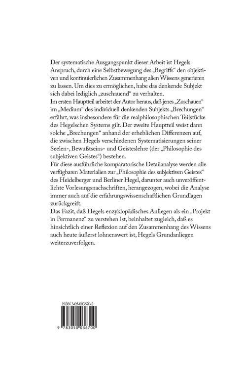 Produktbild: Hegels Philosophie des subjektiven Geistes