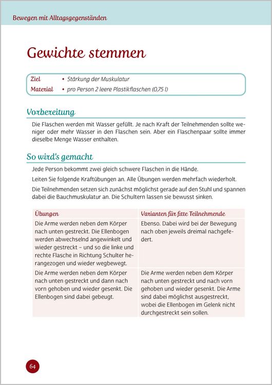 Produktbild: Bewegen mit Alltagsgegenst&auml;nden