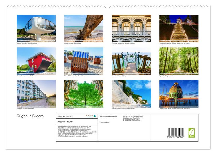 Produktbild: R&uuml;gen in Bildern (hochwertiger Premium Wandkalender 2026 DIN A2 quer), Kunstdruck in Hochglanz