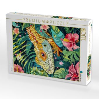 Produktbild: CALVENDO Puzzle Dschungeltiere Pop-Art | 1000 Teile Lege-Gr&ouml;&szlig;e 64x48cm Foto-Puzzle f&uuml;r gl&uuml;ckliche Stunden
