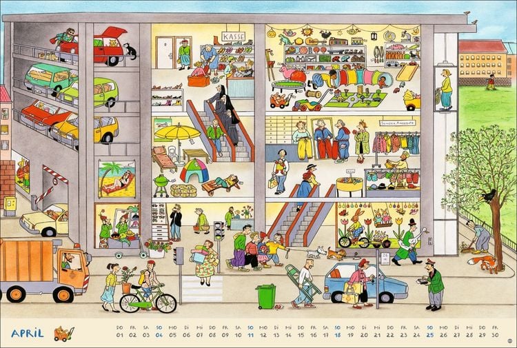 Produktbild: R.S. Berner Wimmel-Kalender 2027