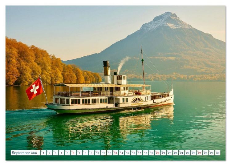 Produktbild: Typisch Schweiz (Tischkalender 2026 DIN A5 quer), CALVENDO Monatskalender