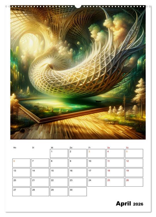 Produktbild: Geflochtene Kunstwelten (hochwertiger Premium Wandkalender 2026 DIN A2 hoch), Kunstdruck in Hochglanz