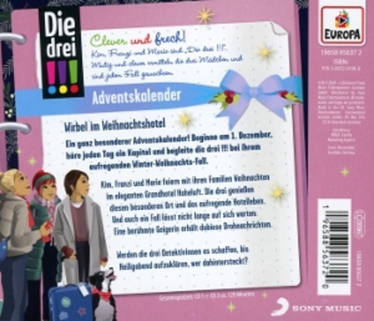 Die drei !!! Adventskalender - Wirbel im Weihnachtshotel