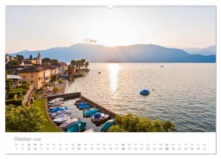 Produktbild: TESSIN Werner Dieterich (hochwertiger Premium Wandkalender 2026 DIN A2 quer), Kunstdruck in Hochglanz