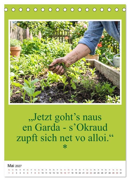 Produktbild: Schw&auml;bische Mundart - A Brezl ohne Salz isch wie a Dag ohne Bruddla (Tischkalender 2027 DIN A5 hoch), CALVENDO Monatskalender